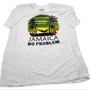 JAMAICA NO PROBLEM LMS PRE-SHRUNK 100% COTTON GRAPHIC TEE SIZE XXL